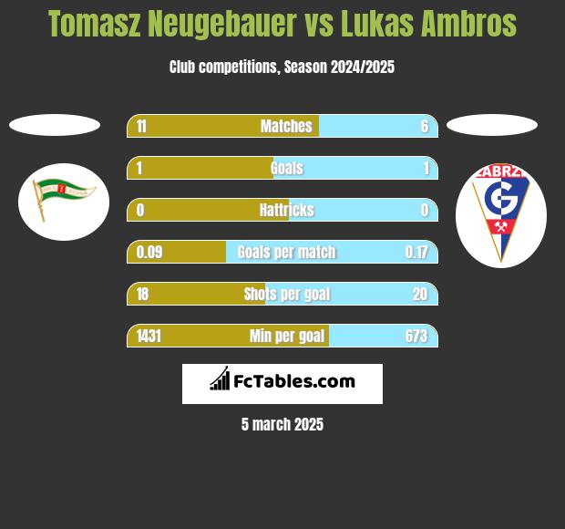 Tomasz Neugebauer vs Lukas Ambros h2h player stats