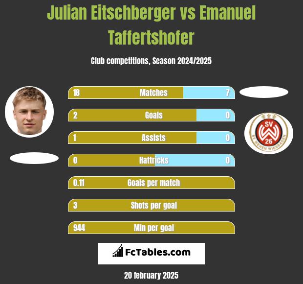 Julian Eitschberger vs Emanuel Taffertshofer h2h player stats