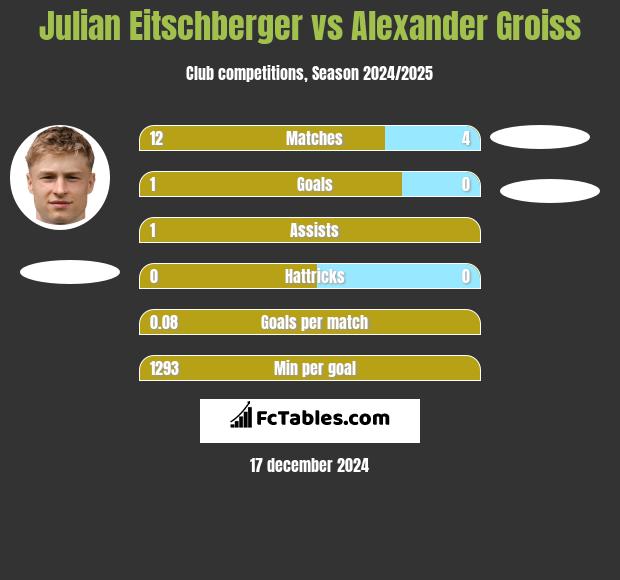 Julian Eitschberger vs Alexander Groiss h2h player stats