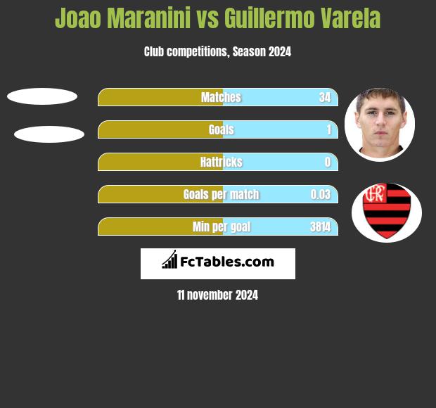 Joao Maranini vs Guillermo Varela h2h player stats