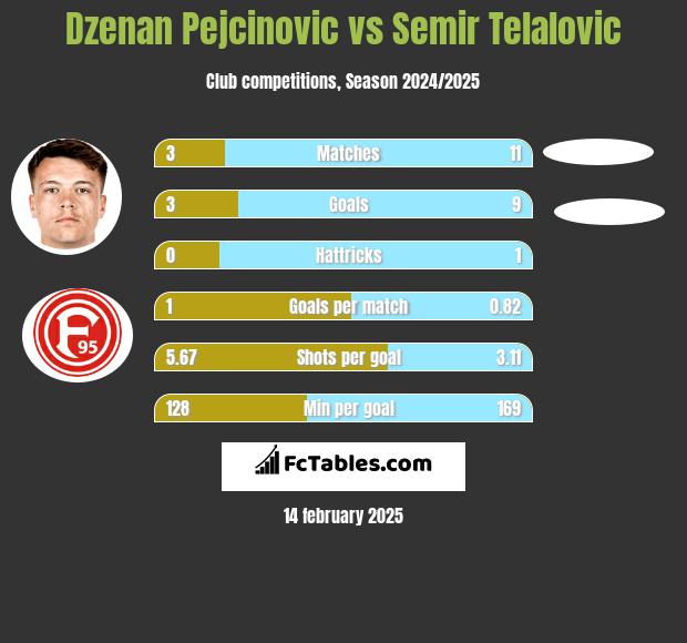 Dzenan Pejcinovic vs Semir Telalovic h2h player stats