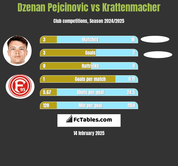 Dzenan Pejcinovic vs Krattenmacher h2h player stats