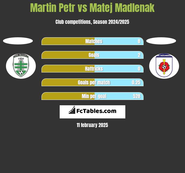 Martin Petr vs Matej Madlenak h2h player stats