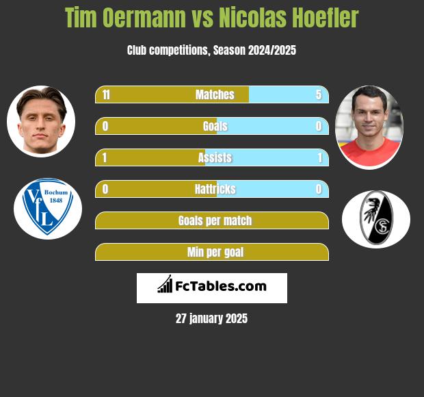 Tim Oermann vs Nicolas Hoefler h2h player stats