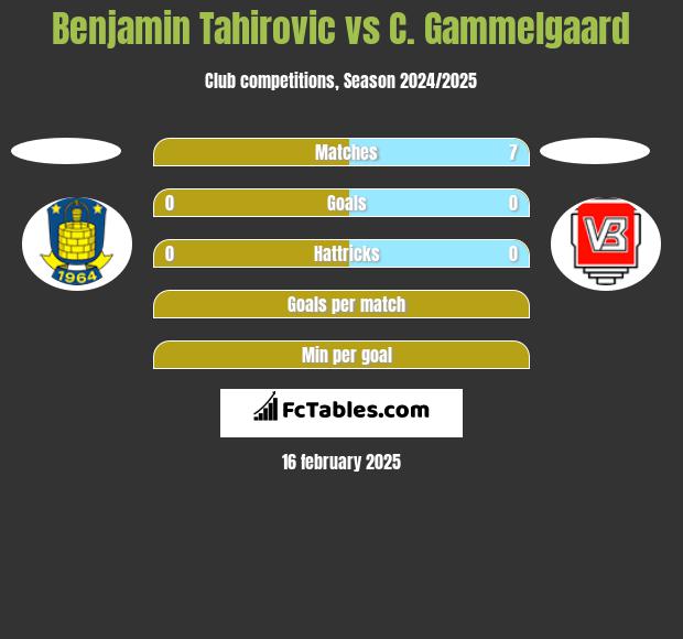 Benjamin Tahirovic vs C. Gammelgaard h2h player stats