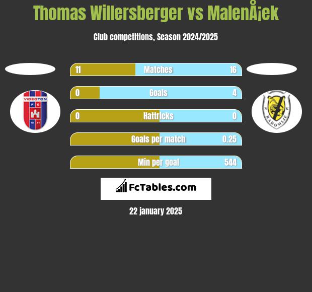 Thomas Willersberger vs MalenÅ¡ek h2h player stats