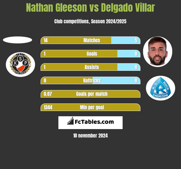 Nathan Gleeson vs Delgado Villar h2h player stats