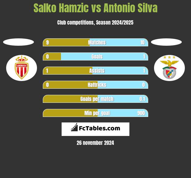 Salko Hamzic vs Antonio Silva h2h player stats