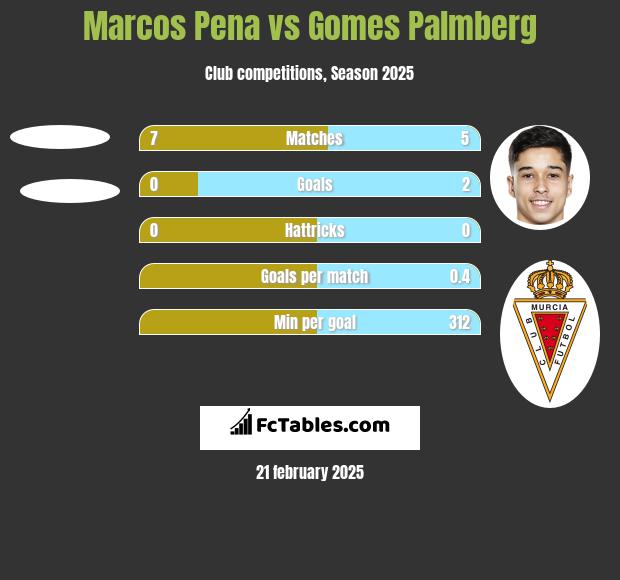 Marcos Pena vs Gomes Palmberg h2h player stats