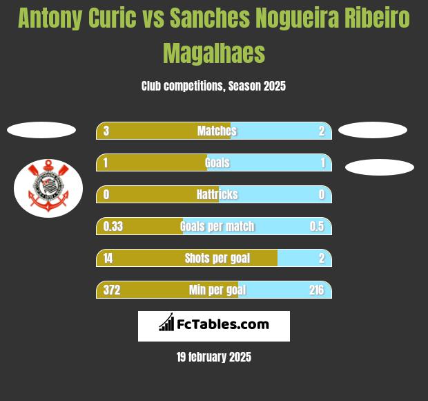 Antony Curic vs Sanches Nogueira Ribeiro Magalhaes h2h player stats