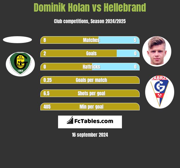 Dominik Holan vs Hellebrand h2h player stats