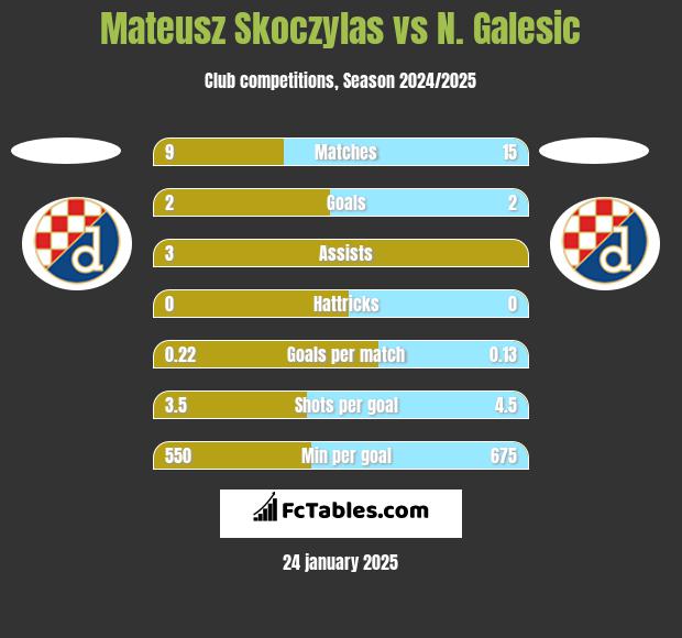 Mateusz Skoczylas vs N. Galesic h2h player stats