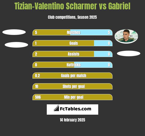 Tizian-Valentino Scharmer vs Gabriel h2h player stats