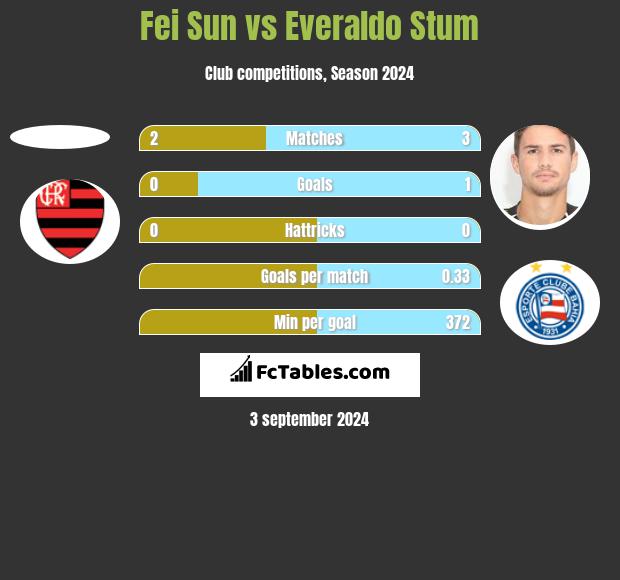 Fei Sun vs Everaldo Stum h2h player stats