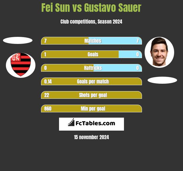 Fei Sun vs Gustavo Sauer h2h player stats