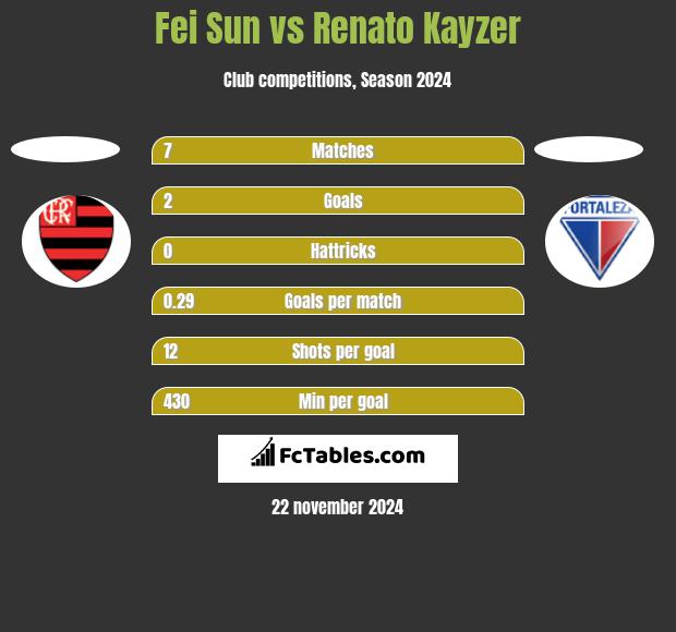 Fei Sun vs Renato Kayzer h2h player stats