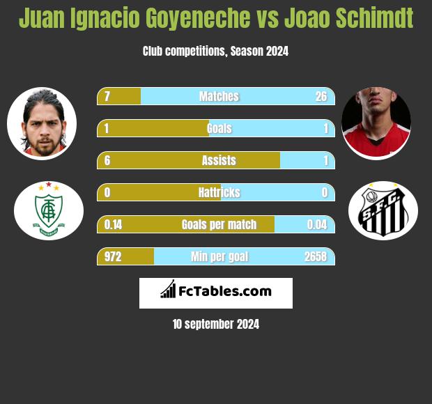 Juan Ignacio Goyeneche vs Joao Schimdt h2h player stats