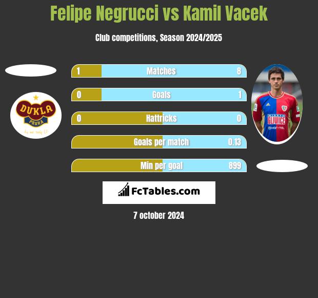 Felipe Negrucci vs Kamil Vacek h2h player stats