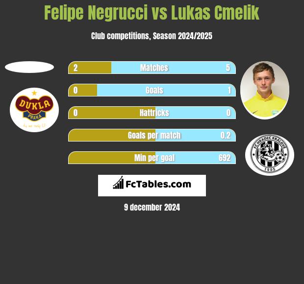 Felipe Negrucci vs Lukas Cmelik h2h player stats