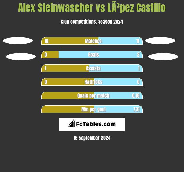 Alex Steinwascher vs LÃ³pez Castillo h2h player stats