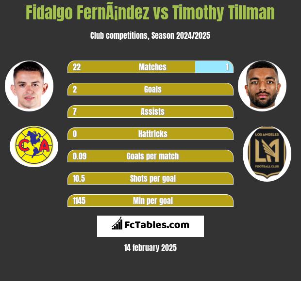 Fidalgo FernÃ¡ndez vs Timothy Tillman h2h player stats