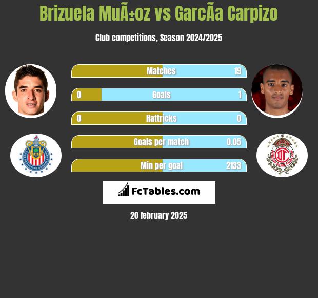 Brizuela MuÃ±oz vs GarcÃ­a Carpizo h2h player stats