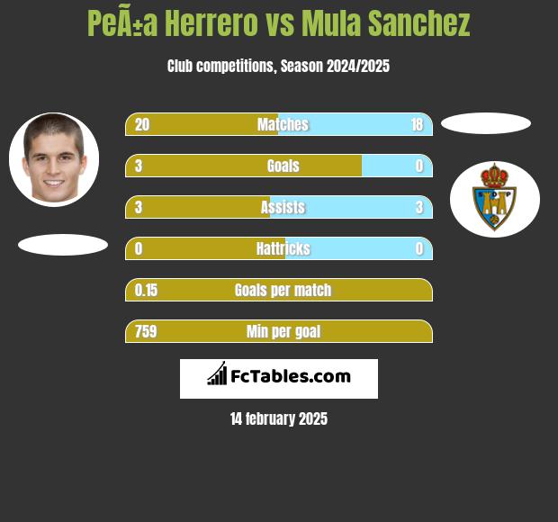 PeÃ±a Herrero vs Mula Sanchez h2h player stats