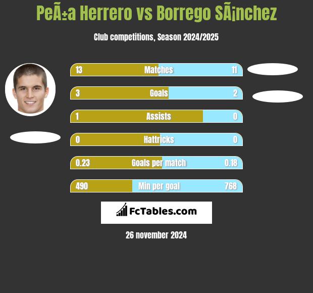 PeÃ±a Herrero vs Borrego SÃ¡nchez h2h player stats