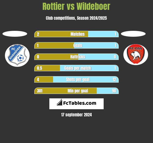 Rottier vs Wildeboer h2h player stats