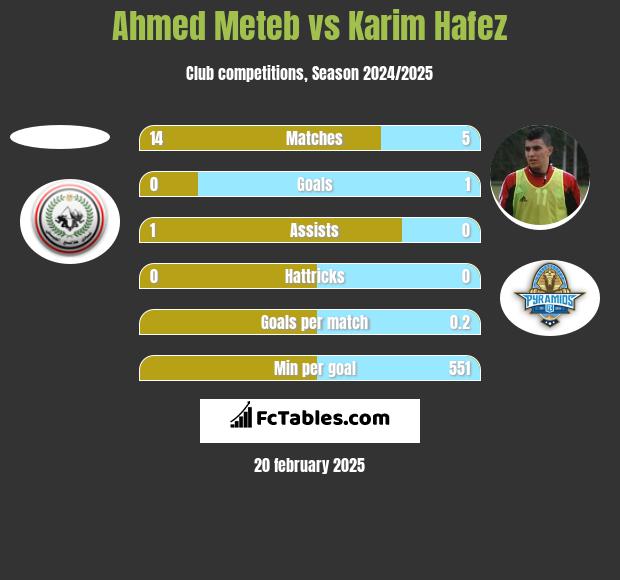 Ahmed Meteb vs Karim Hafez h2h player stats