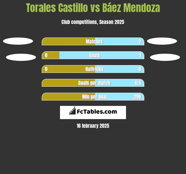 Torales Castillo vs Báez Mendoza h2h player stats