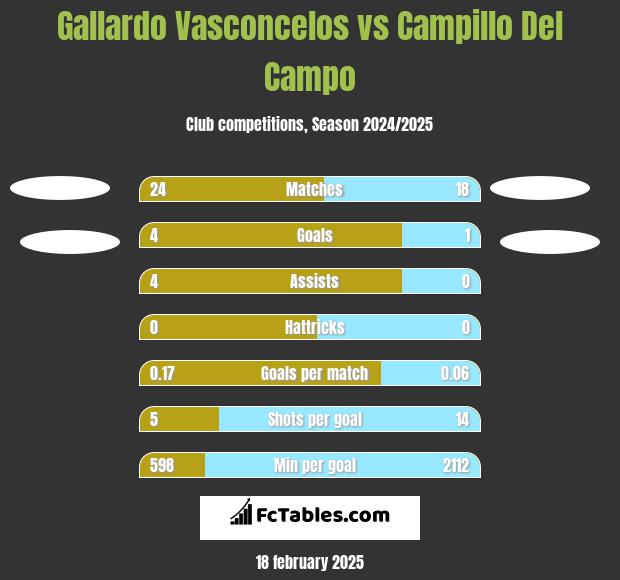 Gallardo Vasconcelos vs Campillo Del Campo h2h player stats