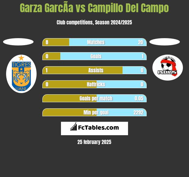 Garza GarcÃ­a vs Campillo Del Campo h2h player stats