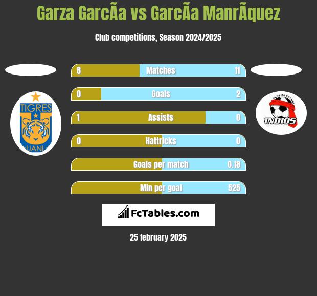 Garza GarcÃ­a vs GarcÃ­a ManrÃ­quez h2h player stats