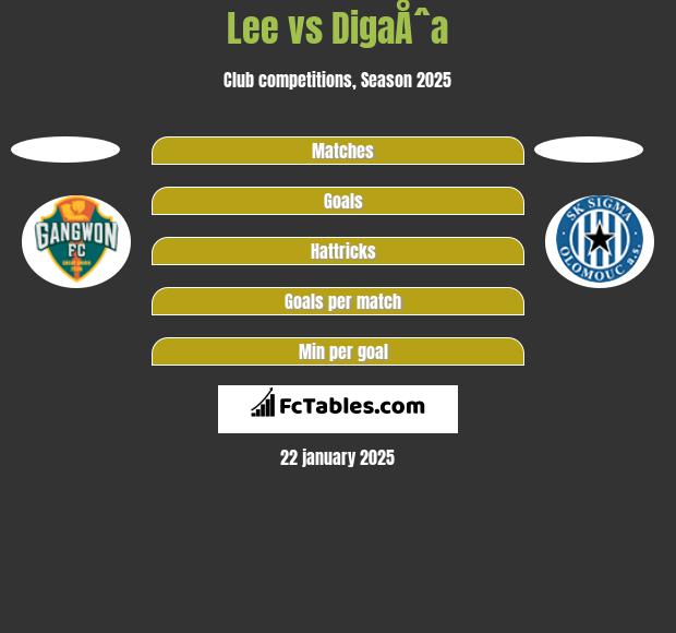 Lee vs DigaÅˆa h2h player stats