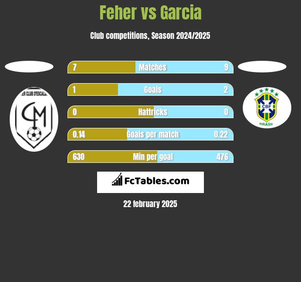 Feher vs Garcia h2h player stats