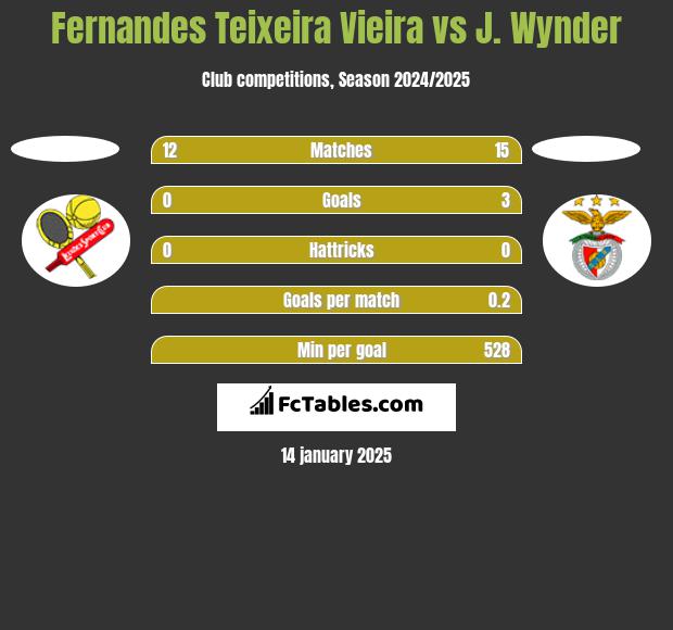 Fernandes Teixeira Vieira vs J. Wynder h2h player stats