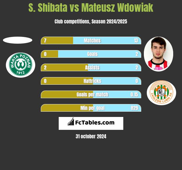 S. Shibata vs Mateusz Wdowiak h2h player stats