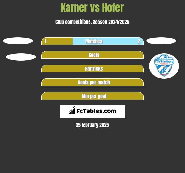 Karner vs Hofer h2h player stats