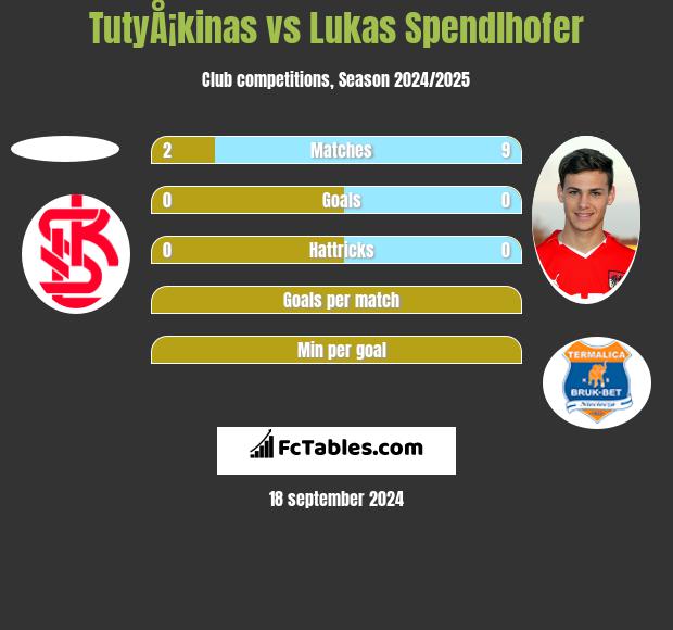 TutyÅ¡kinas vs Lukas Spendlhofer h2h player stats