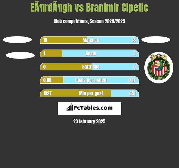 EÃ¶rdÃ¶gh vs Branimir Cipetic h2h player stats