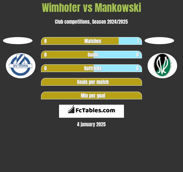 Wimhofer vs Mankowski h2h player stats