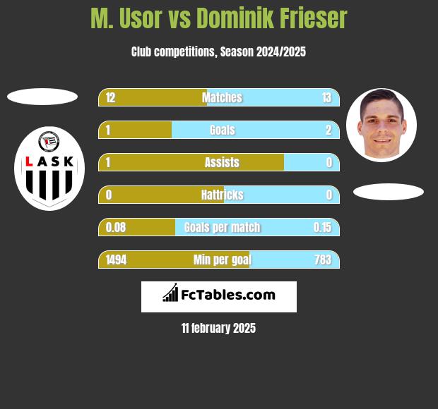 M. Usor vs Dominik Frieser h2h player stats