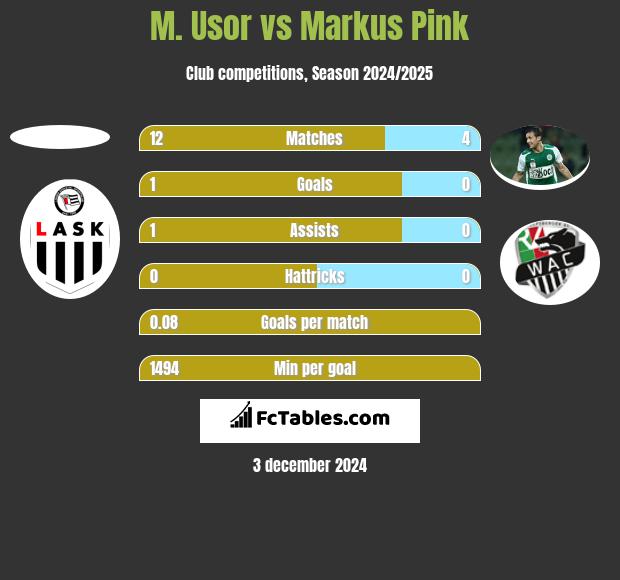 M. Usor vs Markus Pink h2h player stats