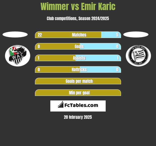 Wimmer vs Emir Karic h2h player stats