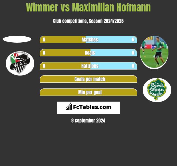 Wimmer vs Maximilian Hofmann h2h player stats