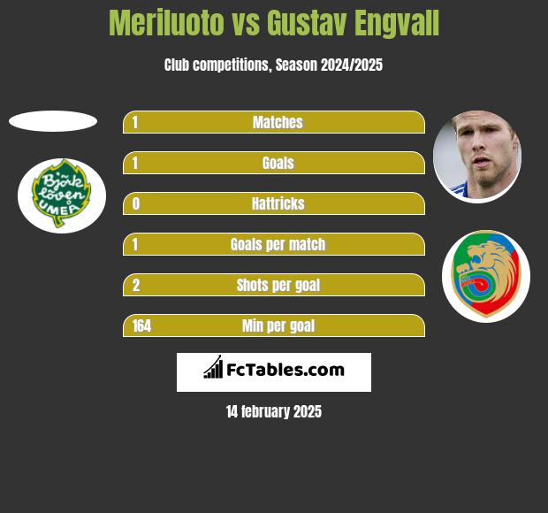 Meriluoto vs Gustav Engvall h2h player stats