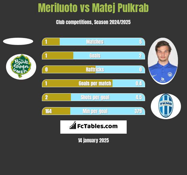 Meriluoto vs Matej Pulkrab h2h player stats