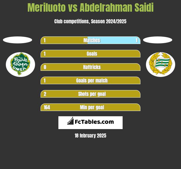 Meriluoto vs Abdelrahman Saidi h2h player stats