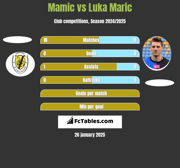 Mamic vs Luka Marić h2h player stats